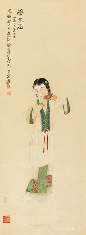 张大千:簪花图