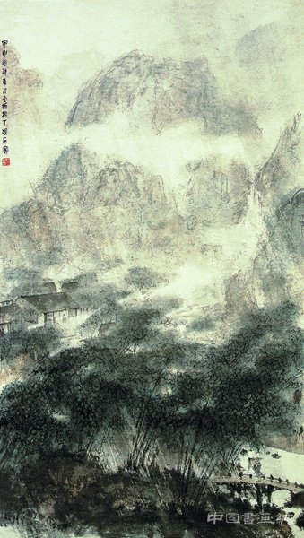 5傅抱石《万竿烟雨》(1944).jpg 往往醉后——傅抱石作品