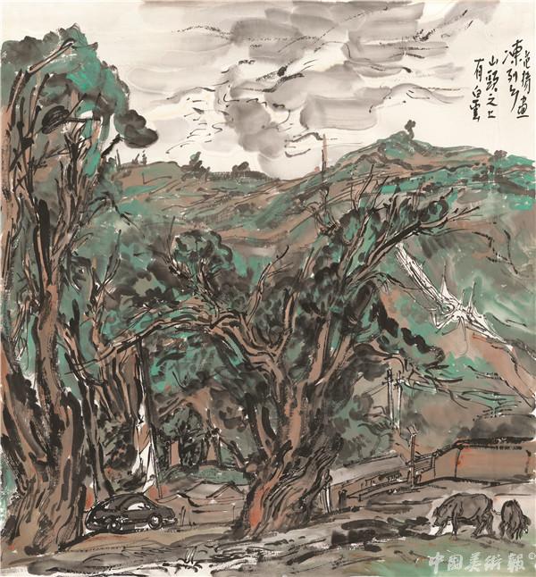 冻列乡 山头之上有白去 52X48cm 纸本设色 范扬 2017年.jpg meishubao/2018011711021041621.jpg