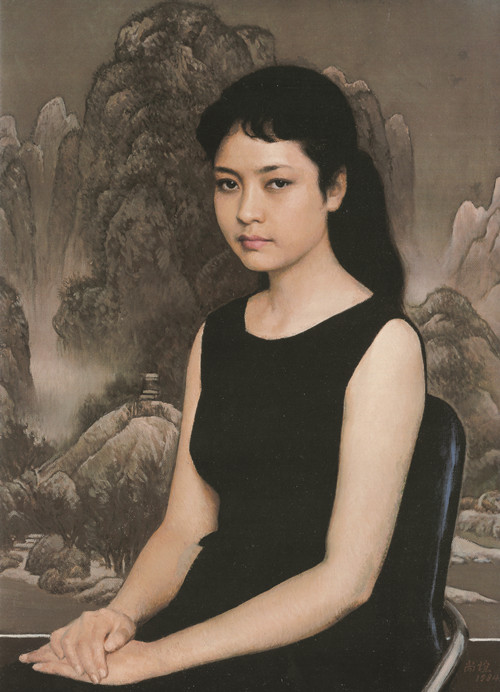 □ 青年女歌手 54cm×74cm 1984年 布面油画_副本.jpg □ 青年女歌手 54cm×74cm 1984年 布面油画_副本.jpg