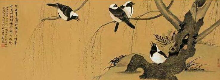 花鸟画技法教学《柳鸦图》 花鸟画技法教学《柳鸦图》